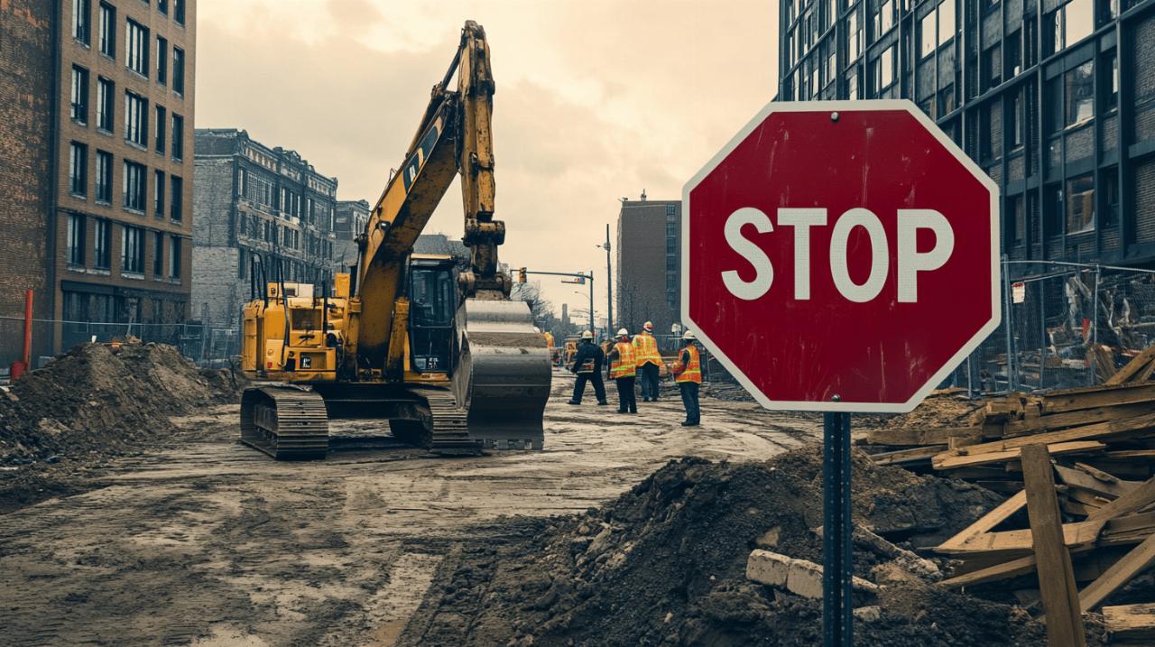 Arret de chantier : causes, implications et solutions – Guide de mediation pour eviter le pire